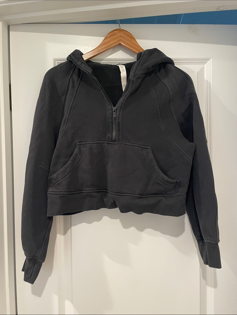 Lululemon black scuba Oversized Half-Zip Hoodie xs/small